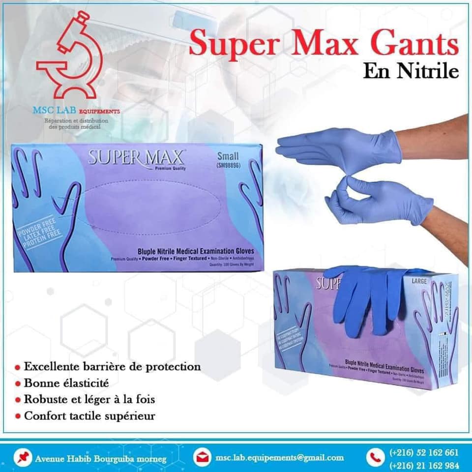 gants nitril supermax